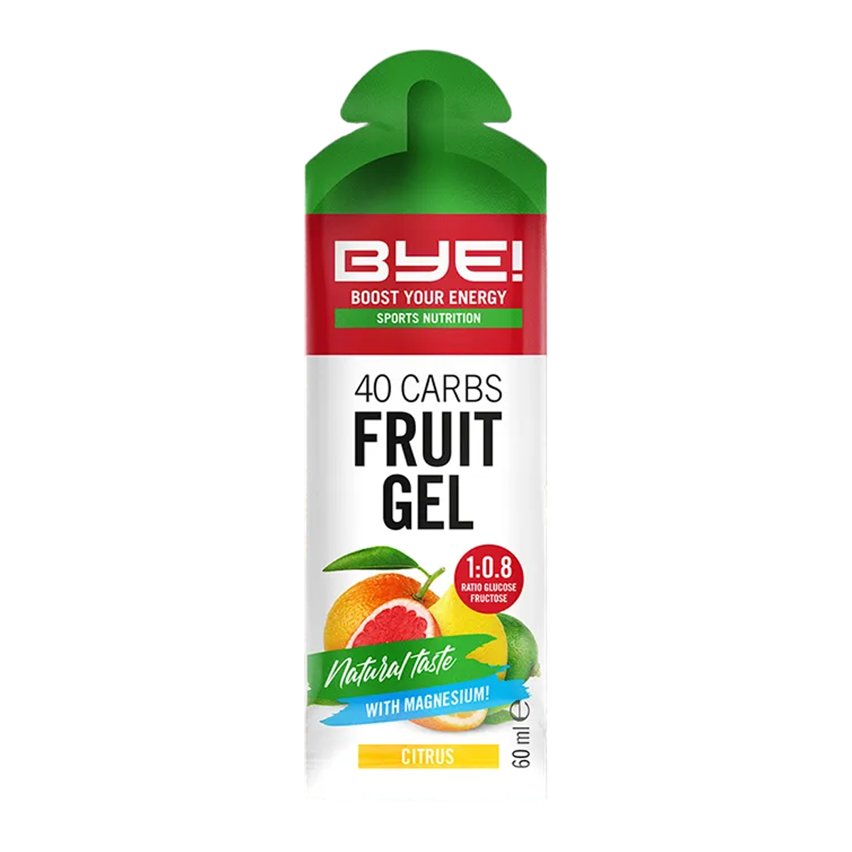 BYE! | 40 Carbs Fruit Gel | 60 ml