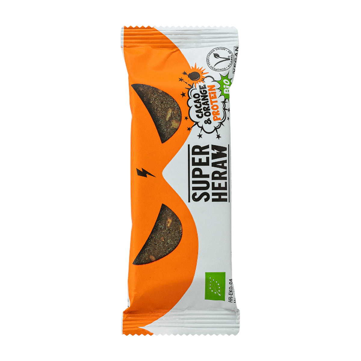 Superheraw | Organic Bar | Cacao & Orange Protein | 45 gram