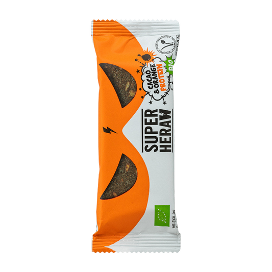 Superheraw | Organic Bar | Cacao & Orange Protein | 45 gram