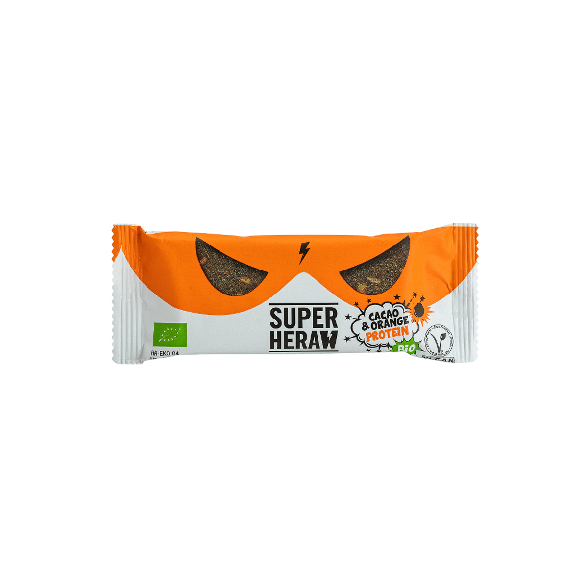 Superheraw | Organic Bar | Cacao & Orange Protein | 45 gram