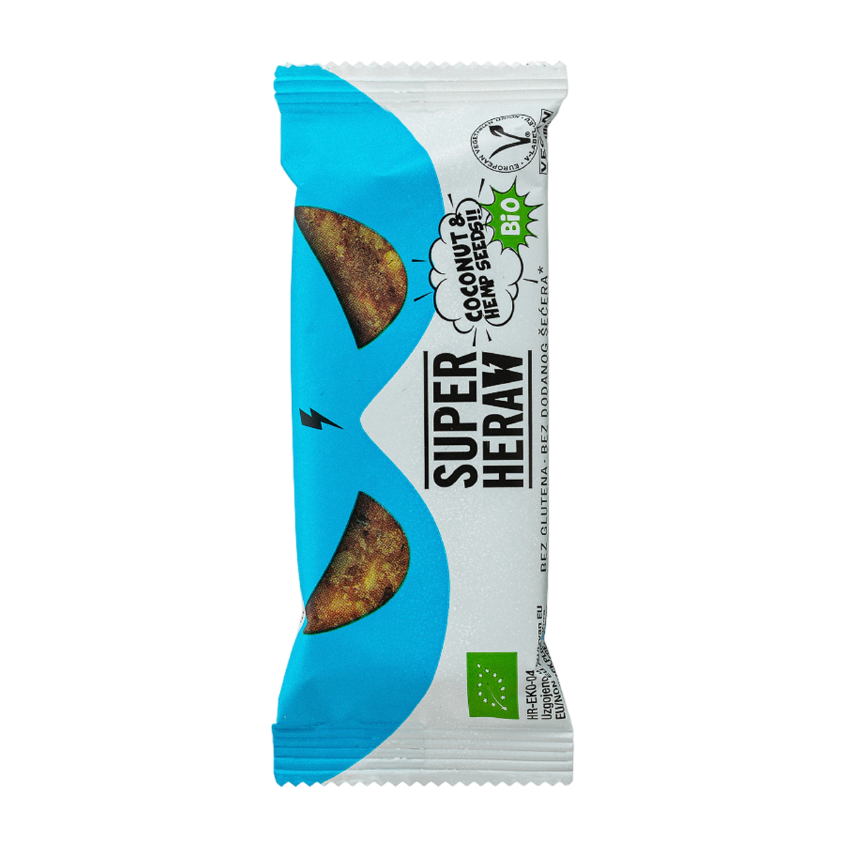 Superheraw | Organic Bar | Coconut & Hemp Seeds | 45 gram