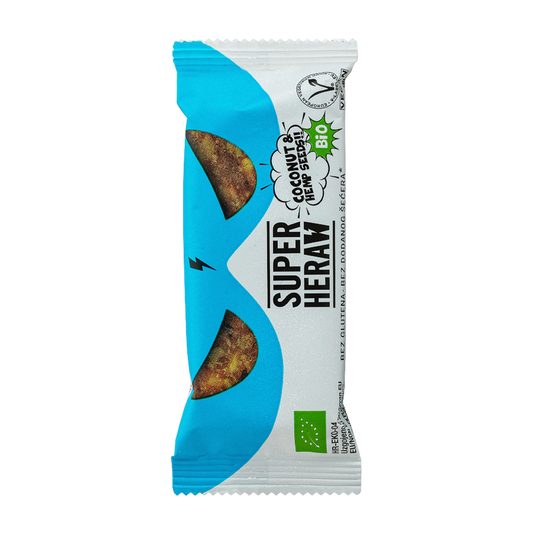 Superheraw | Organic Bar | Coconut & Hemp Seeds | 45 gram