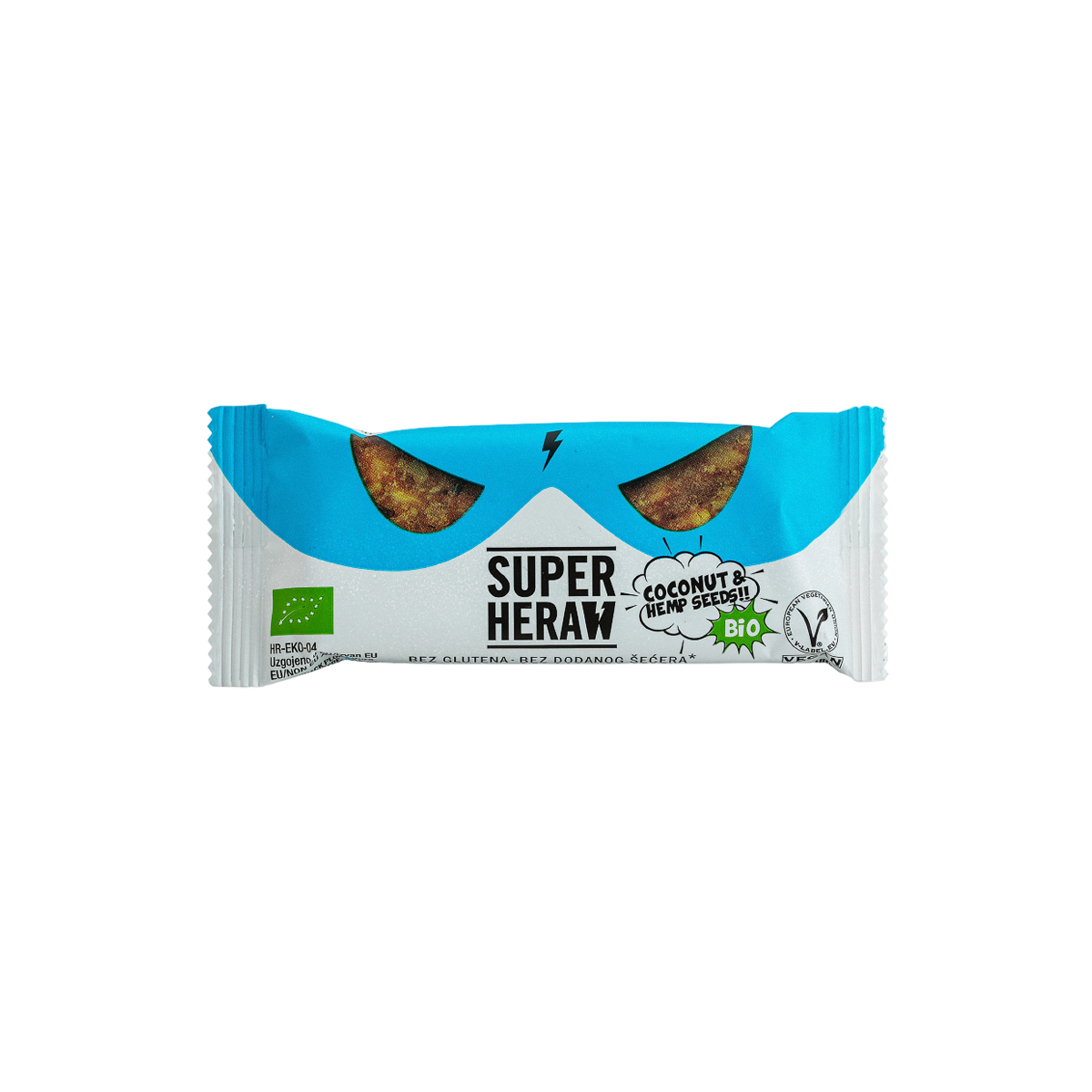 Superheraw | Organic Bar | Coconut & Hemp Seeds | 45 gram