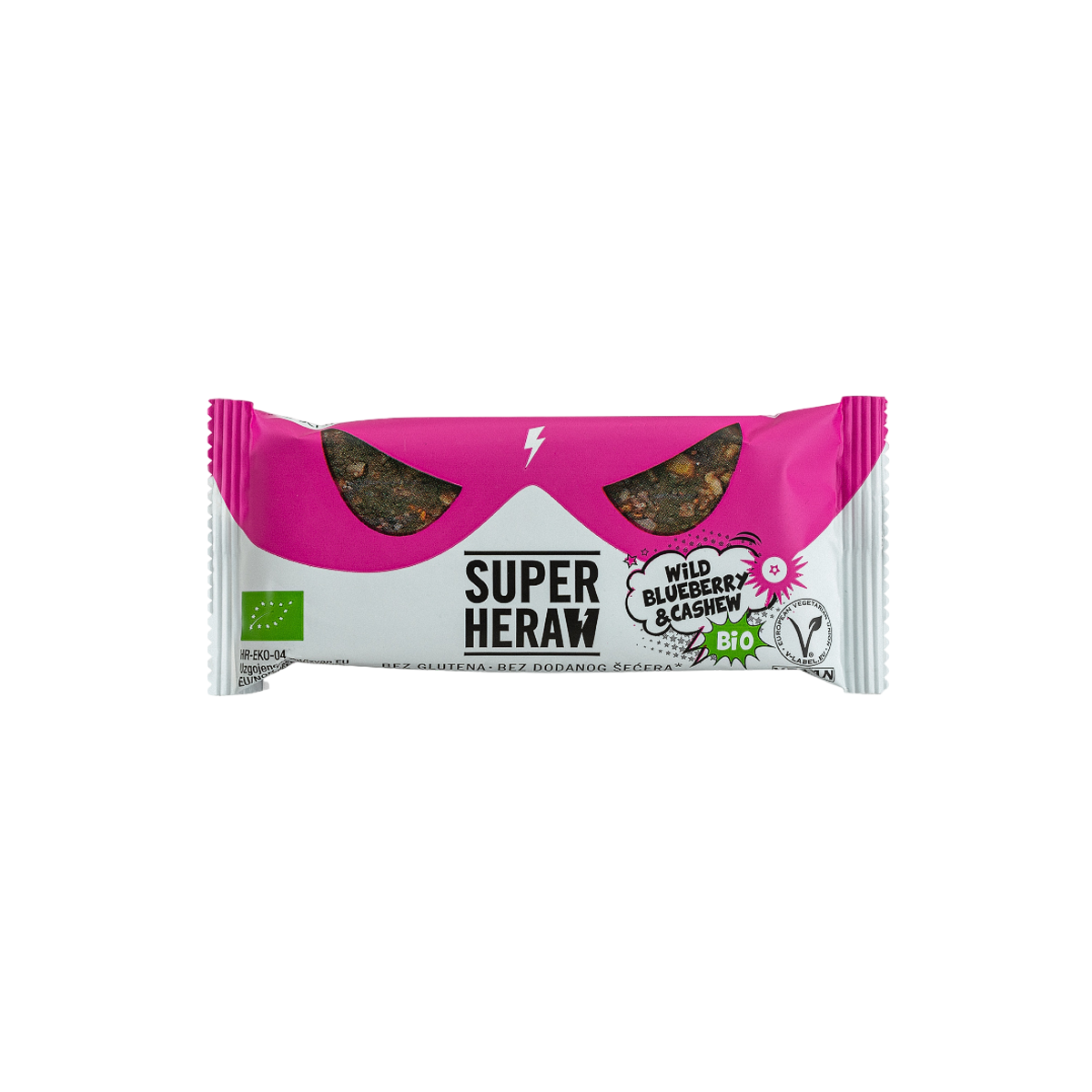 Superheraw | Organic Bar | Wild Blueberry & Cashew | 45 gram